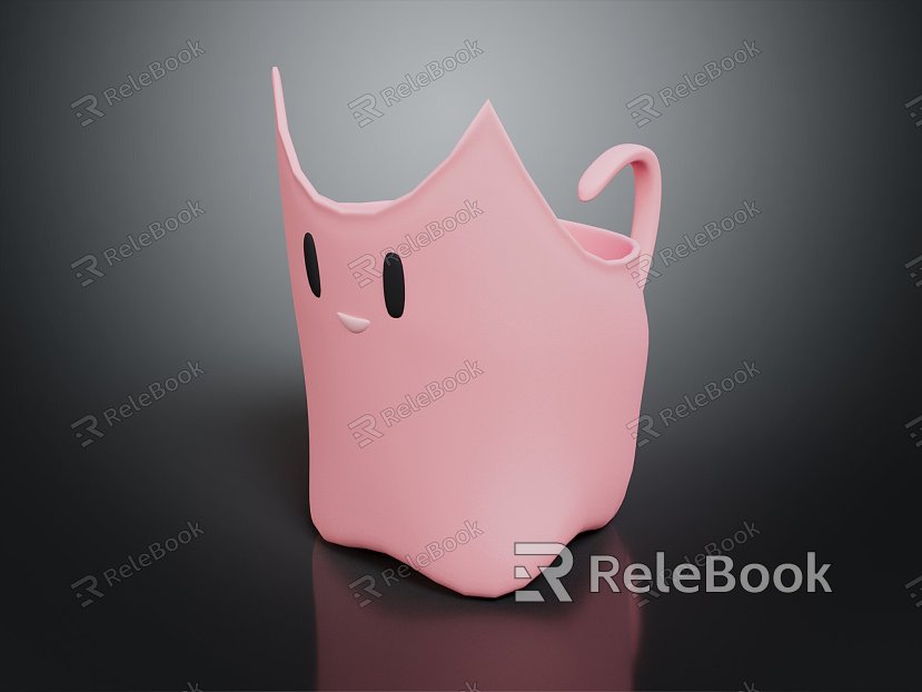 Modern Cup Kitten Cup Cat Cup Cat Cup Plastic Bucket model