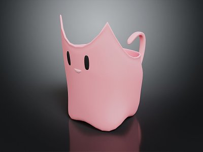 Modern Cup Kitten Cup Cat Cup Cat Cup Plastic Bucket model