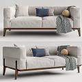 Modern double sofa 3d model