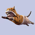 Modern cat jumping cat 3d model