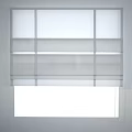Brown Linen Roman Blinds With Elegant Layered Design For Window Decoration