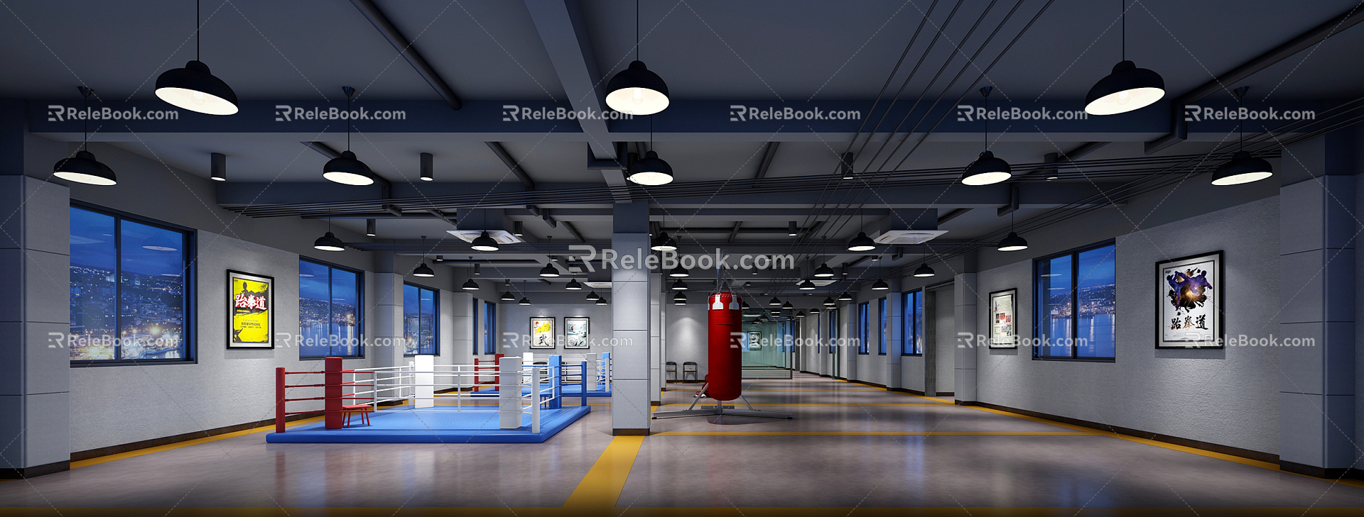 Modern Gym Taekwondo 3d model