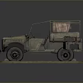 Vintage Military Truck With Canvas Top Worn Body And Rustic Old Tires