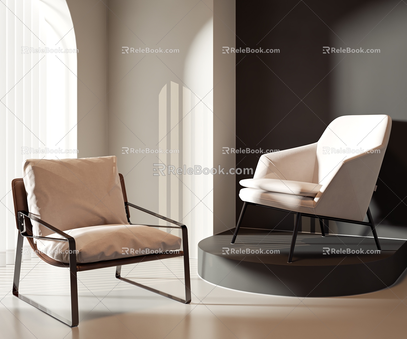 modern leisure chair 3d model