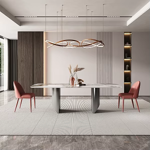 Modern Minimalist Villa Restaurant 3d model