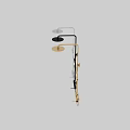 Modern Chrome Shower Faucet With Handheld And Fixed Showerhead Design