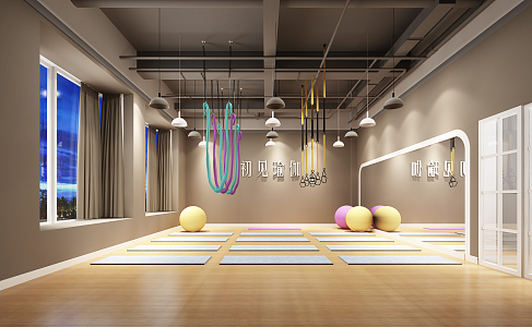 Modern Yoga Room 3d model