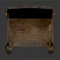 Antique Single Chair With Carved Wooden Legs And Distressed Finish Design