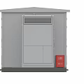 Industrial Outdoor Electrical Equipment Featuring Gray Exterior Multiple Units State Grid Logos And Warning Signs