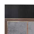 Modern Wardrobe Design With Glass Doors Metal Frames And Hanging Clothes Interior