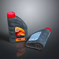 Household Liquid Bottles With Red Caps And Printed Labels For Daily Use