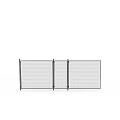 Modern Garden Landscape With Folding Metal Mesh Fences And Black Frames