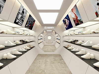 Modern Shoe Store 3d model