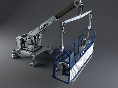 Mobile Construction Crane And Suspended Work Platform For Industrial Use 3d model