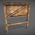 Vintage Rustic Weathered Wooden Workbench With Aged Texture And Wooden Legs Design