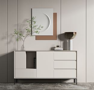 Modern Side Cabinet 3d model