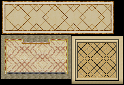 Modern Tile Floor Tile Patchwork 3d model