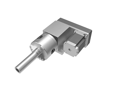 Industrial Mechanical Gearbox Reducer With Compact Metal Construction And Output Shaft 3d model