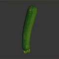 Fresh Green Zucchini Vegetable With Detailed Surface Texture Isolated On Gray Background