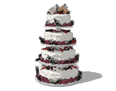 Modern Cake 3d model
