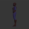 3D Sci Fi Character With Blue Red Armored Suit And Helmet Design