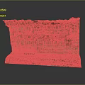 Vintage Weathered Red Brick Wall Structure With Varied Color Bricks And Base Foundation
