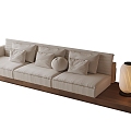 Log wind multi-person sofa 3d model