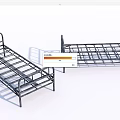 Simple Metal Frame Single Bed Design With Sturdy Slat Support Structure For Bedroom Use