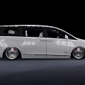 White Modern MPV With Open Doors Spacious Interior And Alloy Wheels 3d model