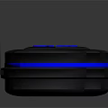 Modern Wireless Router With Blue Logo Multiple Antennas And Sleek Round Design