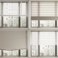 Various Window Blinds Styles for Home Windows with Natural Light and Scenery