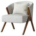 Light Gray Fabric Accent Chair With Wooden Armrests Crossed Legs And Textured Cushion