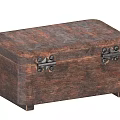 Vintage Wooden Storage Box With Decorative Lock Clasp And Retro Design