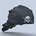 Stylish Black Skull Design Hat with Bandana Style and Soft Fabric
