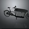 Modern Cargo Bicycle With Spacious Cargo Box Sturdy Frame And Practical Design For Urban Use 3d model