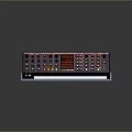 Electronic Musical Instrument Synthesizer with Multiple Knobs Buttons Display Screen and Black White Keyboard Keys