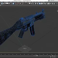 M5 submachine gun machine gun machine gun semi-automatic rifle assault rifle firearms low face number low model simple model game film and television level super realistic 3d model