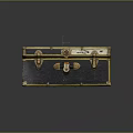 Vintage Suitcase Luggage With Classic Design Metal Locks And Blue Exterior For Daily Use