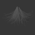 Fresh Green Leafy Plant with Long Slender Leaves on White Background