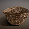 Practical Woven Basket For Household Storage With Natural Material And Handle