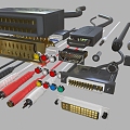 Modern terminal block computer wiring 3d model