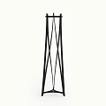 Modern Black Metal Storage Shelf With Unique Geometric Structure Design