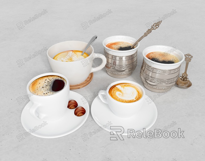 Modern Coffee Cup Coffee Cup Drink model