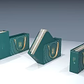 Green Decorative Ornament Set with Gift Boxes Handbags Traditional Patterns and Gold Decorations
