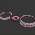 Three Mechanical Seals with Rubber and Metal Rings for Industrial Equipment