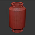 Industrial Metal Cylindrical Device With Two Upward Arrows on Surface 3d model