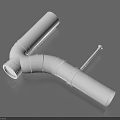 White Plastic Plumbing Fitting with Curved Design and Connection Parts for Household Drainage Systems