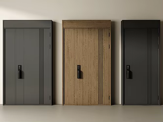 Anti-theft door entry door password door entry door entry door fingerprint lock door mother door 3d model