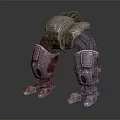 Detailed Intricate Mechanical Creature with Robotic Limbs and Metallic Armor Plates