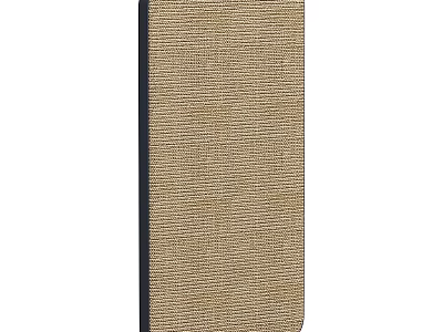 Natural Jute Woven Texture Rectangular Item With Black Trim For Home Decor Use 3d model